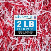 Papel enrugado para cestas de presentes MagicWater 1 kg vermelho e branco Papel enrugado para cestas de presentes MagicWater 1 kg vermelho e branco