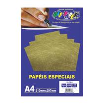 Papel Feltro A4 30g Ouro C/10 Folhas Off Paper