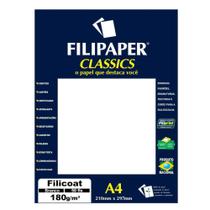 Papel Filicoat A4 Filipaper Classics 180g 50 Folhas Branco