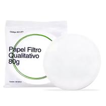 Papel Filtro Qualitativo 80g 12,5cm ou 125mm c/500und Papel Filtro Qualitativo 80g 12,5cm ou 125mm c/500und