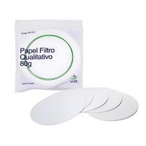 Papel Filtro Qualitativo 80g 15cm ou 150mm c/100und Papel Filtro Qualitativo 80g 15cm ou 150mm c/100und