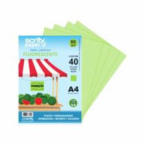 Papel Fluorescente a4 Verde Neon 80g Ps040 Scrity - 40fl