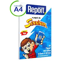 Papel Folha Sulfite Seninha A4 com 100 folhas - Report