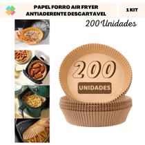 Papel Forro Air Fryer Antiaderente Descartável (200 Und) Papel Forro Air Fryer Antiaderente Descartável (200 Und)