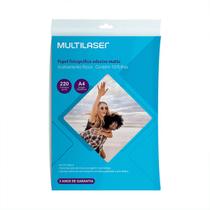 Papel Foto Fotográfico Adesivo 220g A4 Multilaser 10 Folhas