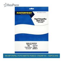 Papel Foto Matte Fosco 170g/m2 A4 - 100 Folhas Branco