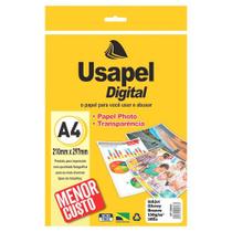 Papel Fotográfico 10 Folhas Usapel Glossy 150g A4 Impressão de Fotos Nítidas e em Alta Definição