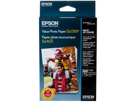 Papel Fotográfico 10x15cm Epson 183g - Value Photo Paper Glossy 100 Folhas