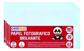 Papel Fotográfico 180g A3 Cassmar 20 fls