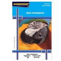 Papel Fotográfico 180g A4 100 FOLHAS Glossy Resistente a Água - Masterprint