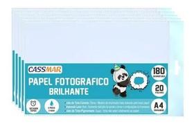 Papel Fotográfico 180g Brilhante A4 210x297mm Cassmar 100 Fls