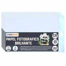 Papel Fotográfico 230g Brilhante A4 210x297mm Cassmar 1000 Fls