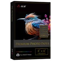 Papel Fotográfico A-SUB 10x15cm 72lb Brilhante 50 Folhas para Impressora Jato de Tinta Papel Fotográfico A-SUB 10x15cm 72lb Brilhante 50 Folhas para Impressora Jato de Tinta