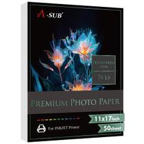 Papel Fotográfico A-SUB 11x17" Cetim Dupla Face 50 Folhas Papel Fotográfico A-SUB 11x17" Cetim Dupla Face 50 Folhas