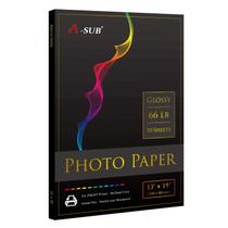 Papel Fotográfico A-SUB 33 x 48 cm 66 lb Brilho Intenso 50 Folhas Papel Fotográfico A-SUB 33 x 48 cm 66 lb Brilho Intenso 50 Folhas