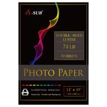 Papel Fotográfico A-SUB 33 x 48 cm Brilho Fosco Dupla Face 40 Folhas Papel Fotográfico A-SUB 33 x 48 cm Brilho Fosco Dupla Face 40 Folhas