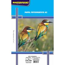 Papel Fotografico A3 Glossy Adesivo 130g 20Fls Masterprint