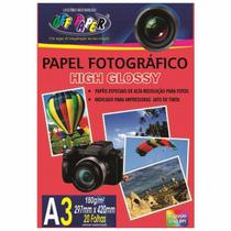 Papel Fotográfico A3 High Glossy 180g Off Paper 20 Folhas