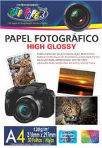 Papel Fotográfico A4 120g Glossy Off Paper - 50 Folhas