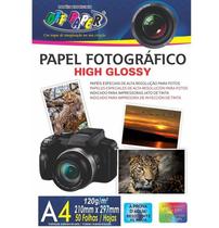 Papel Fotografico A4 120g Glossy Off Paper c/ 50 Folhas