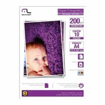 Papel Fotográfico A4 200G /M2 C/ 10 Folhas - Branco - Multilaser