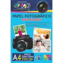 Papel Fotográfico A4 240g Glossy Off Paper - 50 Folhas