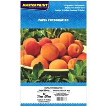 Papel Fotográfico A4 Dupla Face 180g Branco Brilhante Glossy Masterprint com 20 Folhas