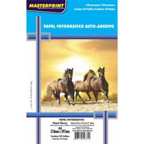 Papel Fotografico A4 Glossy Adesivo 130g 20Fls Premium Masterprint