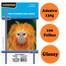 Papel Fotográfico A4 Glossy Adesivo 130g Masterprint 100fls