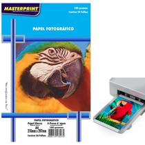 Papel Fotográfico A4 Gramatura 180g para Impressora Jato de Tinta Ideal para Impressão de Fotos Convites Lembranças