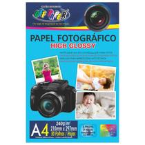 Papel Fotográfico A4 High Glossy 240g Off Paper 50 Folhas