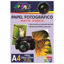 Papel Fotográfico A4 Matte Fosco 108g Off Paper 100 Folhas