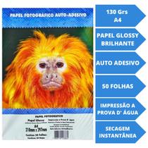 Papel Fotográfico Adesivo A4 130g Masterprint À Prova D'água 50 Folhas