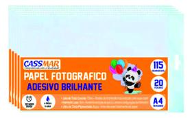 Papel Fotográfico Adesivo A4 Brilhante 115g Cassmar 100fls