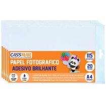 Papel Fotográfico Adesivo A4 Brilhante 115g Cassmar 600fls