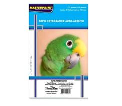 Papel Fotográfico Adesivo A4 Glossy 115g 20 Folhas Masterprint Branco