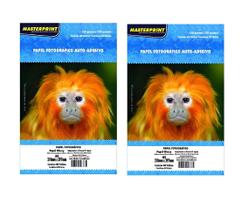 Papel Fotográfico Adesivo A4 Glossy 130g 100 Folhas Masterprint Branco