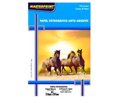 Papel Fotográfico Adesivo A4 Glossy 130g 20 Folhas Masterprint Branco Papel Fotográfico Adesivo A4 Glossy 130g 20 Folhas Masterprint Branco