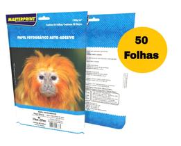 Papel Fotográfico Adesivo A4 Glossy 130g 50 Folhas Masterprint