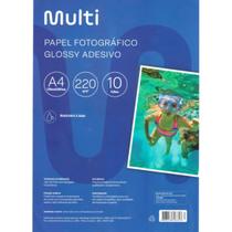 Papel Fotográfico Adesivo Glossy A4 220g 10 Folhas - Pe001 Cor Branco