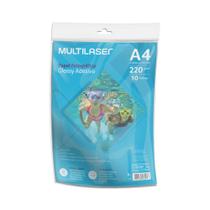 Papel Fotográfico Adesivo Glossy A4 220g 10 Folhas - PE001 - Multilaser