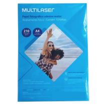 Papel Fotográfico Adesivo Matte 210G A4 com 10 Folhas - PE007