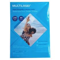 Papel Fotográfico Adesivo Matte 210g A4 Com 10 Folhas - Pe007