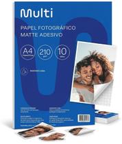 Papel Fotográfico Adesivo Matte A4 210g 10 Folhas - Pe007 Cor Branco