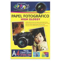 Papel Fotográfico Alto Brilho A4 180g 20 Folhas Off Paper