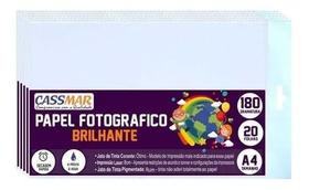 Papel Fotográfico Brilhante 180g A3 Cassmar 100 Fls