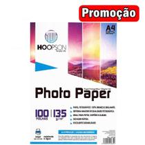 Papel Fotografico Brilhante A4 135g 100 folhas Resistente a agua *