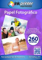 Papel Fotográfico Brilhante Glossy A4 260gr - Alta Qualidade para Impressão