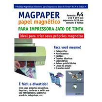 Papel fotográfico c/ imã formato A-4 pct c/ 5 unidades