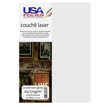 Papel fotográfico couchê glossy A4 170g 8171 com 50 folhas Usa Folien laser